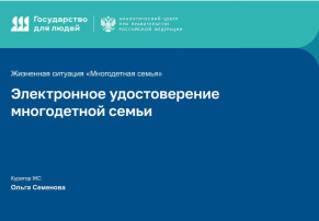 Электронное удостоверение многодетной семьи Электронное удостоверение многодетной семьи.