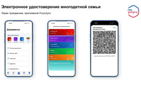 Электронное удостоверение многодетной семьи Электронное удостоверение многодетной семьи.